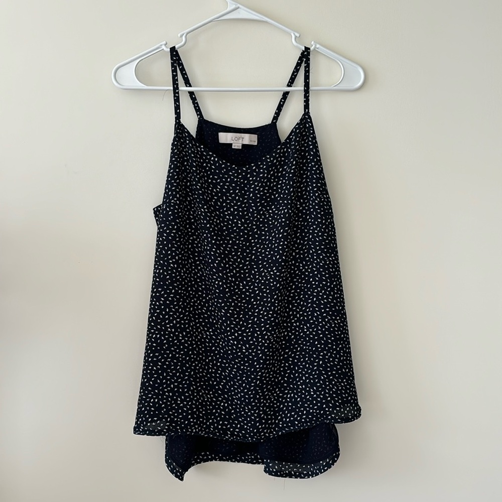 Loft Petite Navy Blouse